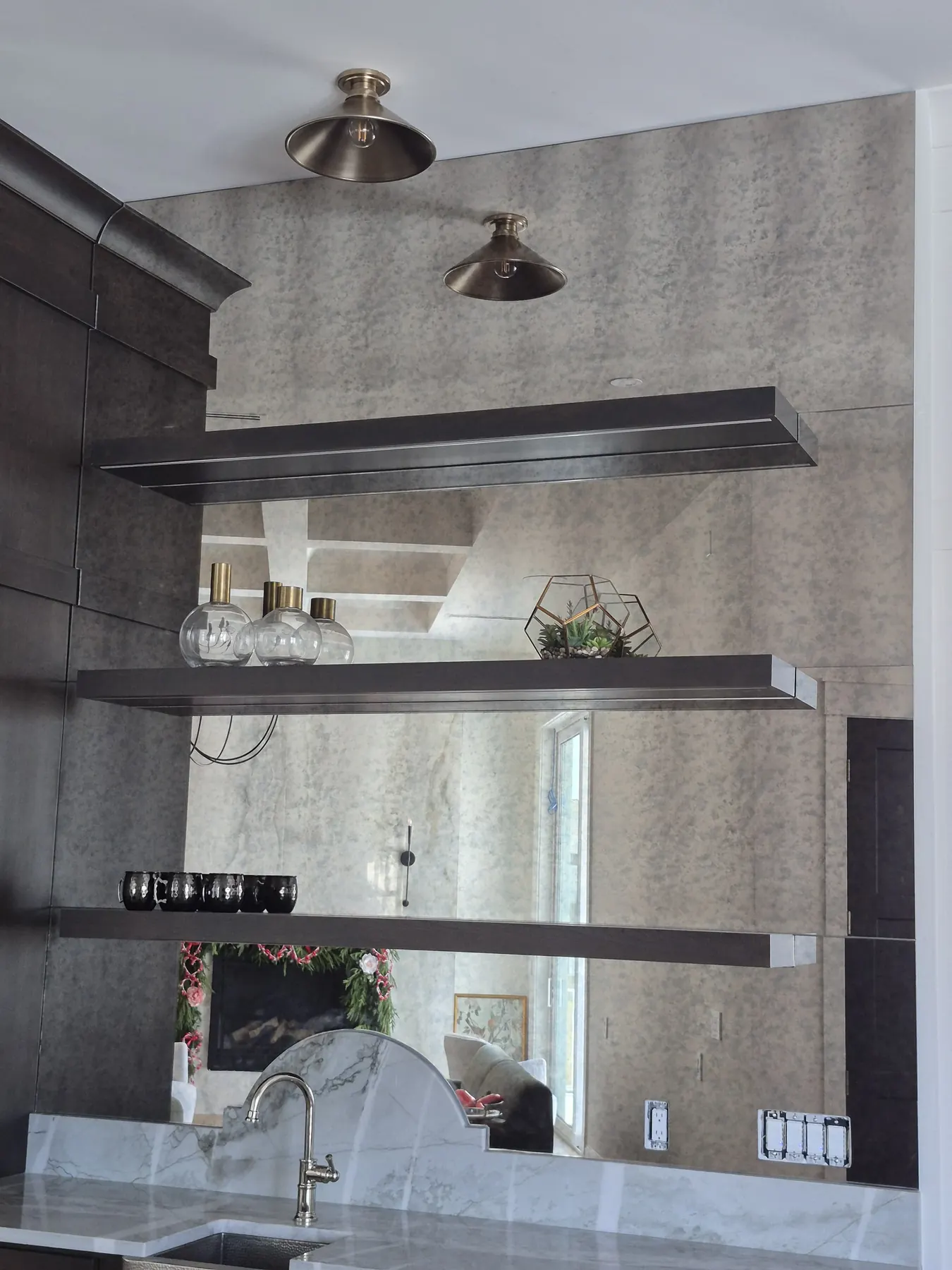 after antique mirror installation in Southwest Florida