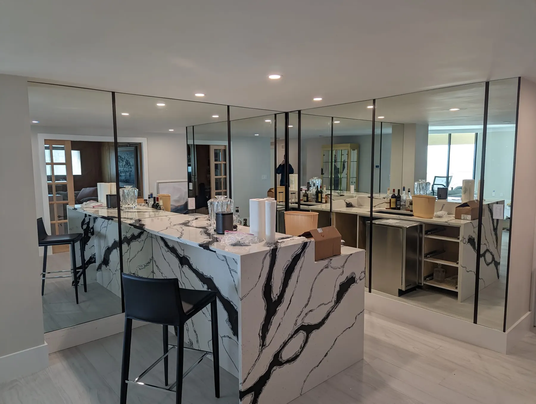 after normal mirror installation in Southwest Florida