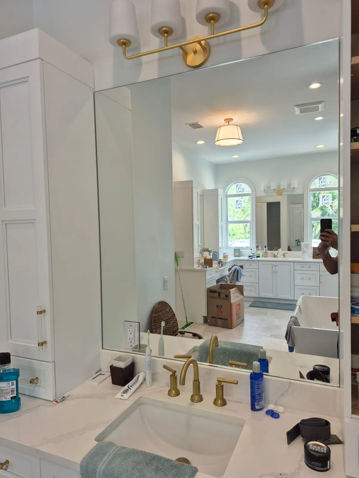 after normal mirror installation in Southwest Florida