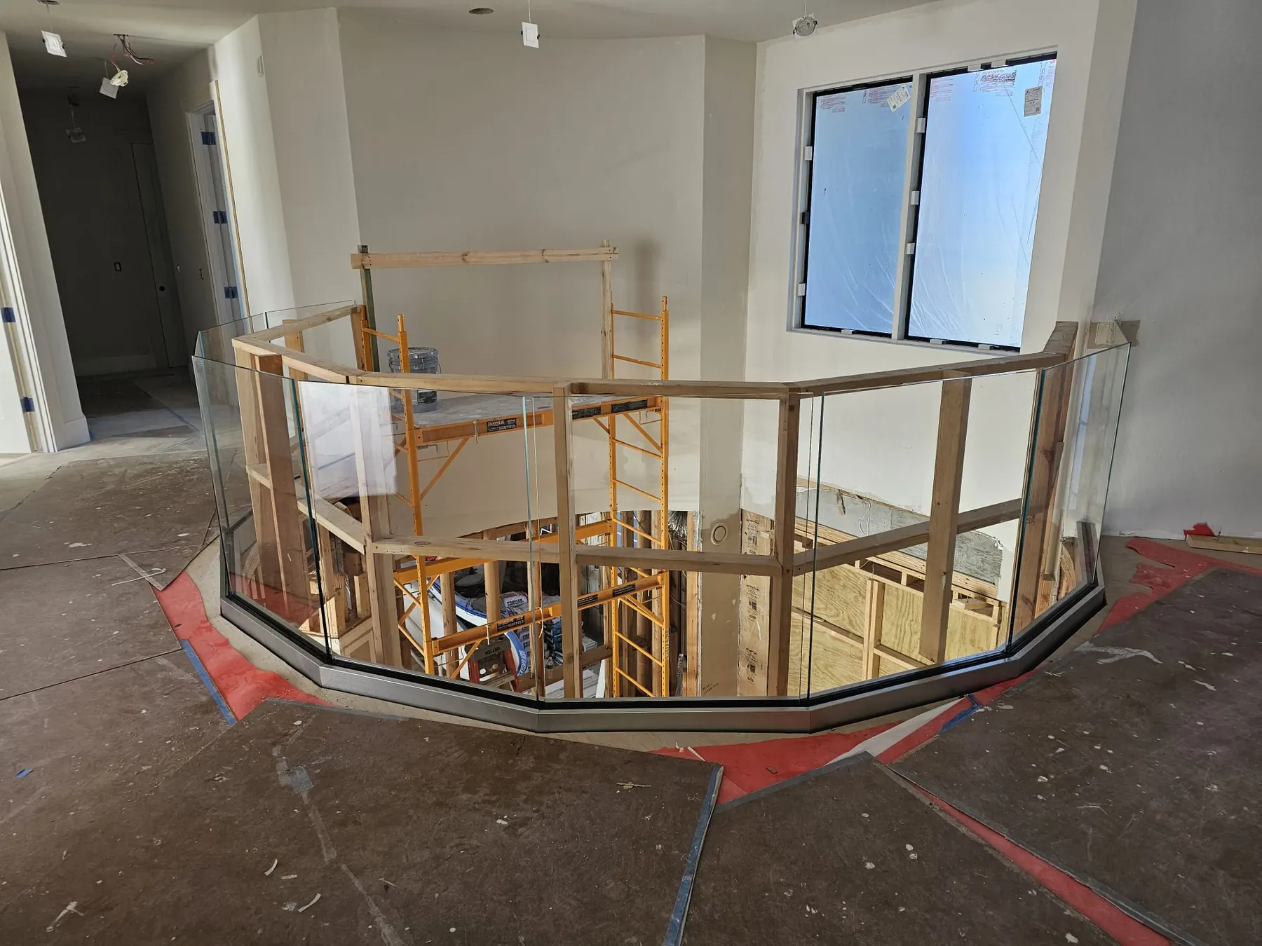 after ultra clear glass railing with brushed nickel hardware in Southwest Florida