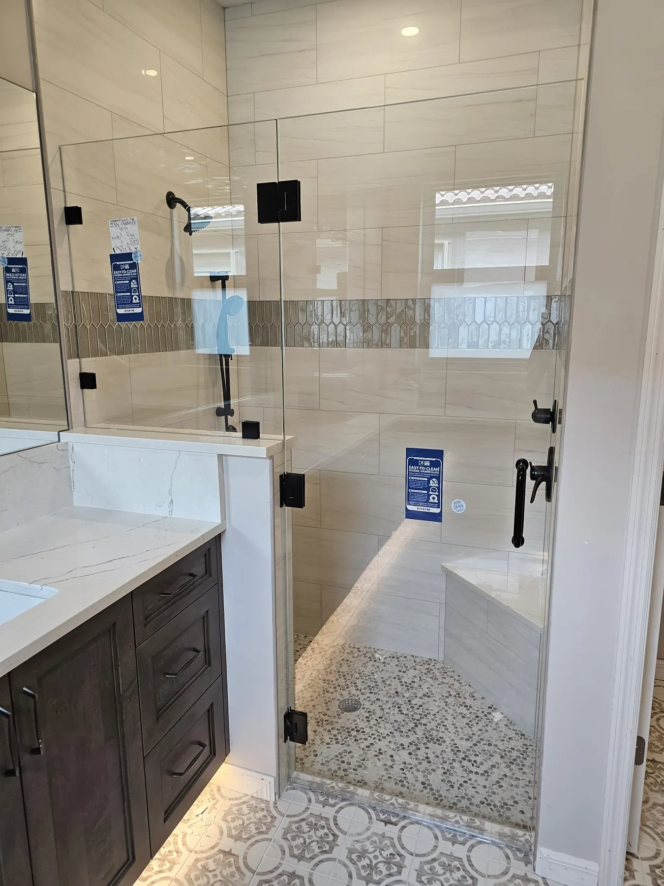 after framed swing shower glass in Southwest Florida